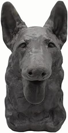 Solid Rock Stoneworks German Shepherd Bust- Graphite- 14" Tall x 8"W x 10"D - Image 2