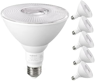 EDISHINE PAR38 LED Flood Light Bulbs Outdoor Dimmable 5000K 1800LM 6 Pack by EDISHINE