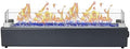 28-inch Table Top Propane Fire Pit, 40,000 BTU Tabletop Firepit for Patio, Outdoor Portable Rectangular Fire Bowl w/Wind Glass Shield, Glass Rocks - Carbon Gray by BAIDEHOME
