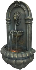 Teamson Home 32.1 in. Wall-Mounted Lion Head Stone LED Outdoor Water Fountain for Gardens, Landscaping, Patios, Balconies, Lawns to Create a Calming Oasis in Outdoor Living Spaces, Antique Bronze - Image 7