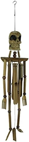 Bamboo Wood Skeleton Windchime by Unknown