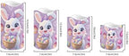 Rabbit and Easter Eggs Flameless Candles LED Pillar Candles Battery Operated Candles with Remote and Timers Color Changing Electric Fake Plastic Candles Easter Decor Set of 4 - Image 2