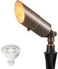 LUTEC Solid Brass Low Voltage Landscape Lighting, 12V Heavy Duty Waterproof Landscape Spotlights, Adjustable Bronze Uplights Outdoor Fixtures for Garden Yard Pathway Tree with MR16 Bulb by LUTEC
