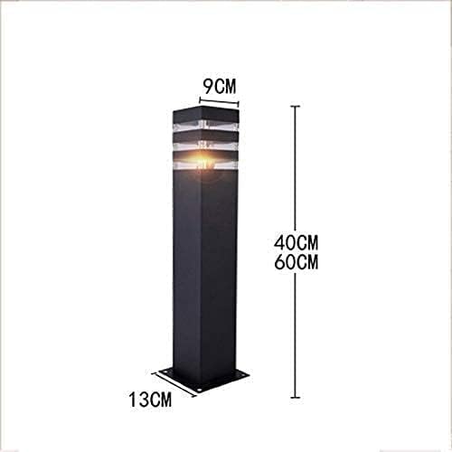 Outdoor Square Pathway Light, Modern Waterproof LED Bollard Light Fixture with Acrylic Shade, Die-cast Aluminum Pedestal Garden Lamp for Driveway, Yard, Lawn, Walkway, Patio Deck Decoration - Image 7