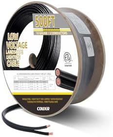 COLOER 10/2 Low Voltage Landscape Lights Wire 500ft 10 Gauge 2 Conductor by COLOER
