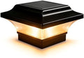 Classy Caps 2x2 Imperial Solar Post Cap - Fits 2"x2", 2.25"x2.25", & 2.5"x2.5" Deck & Fence Posts - Black Cast Aluminum - Warm/Cool Light Color Modes by ClassyCaps