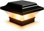 Classy Caps 2x2 Imperial Solar Post Cap - Fits 2"x2", 2.25"x2.25", & 2.5"x2.5" Deck & Fence Posts - Black Cast Aluminum - Warm/Cool Light Color Modes by ClassyCaps