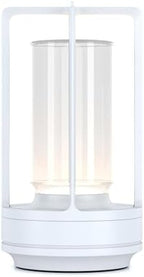 Rechargeable Cordless Small Metal Table Lamp, Stepless Dimming, 3-Color by HAPYGILightings