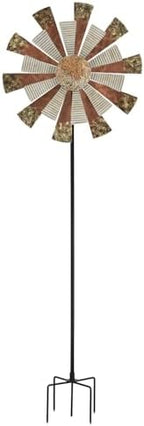 Regal Art & Gift Wind Spinner, Outdoor Metal Kinetic Yard Art with Stake - Image 2