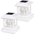 Solar Post Cap Lights Warm White & RGB Automatic Cycling 2 Modes by AEFRELEOHT