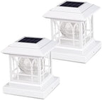 Solar Post Cap Lights Warm White & RGB Automatic Cycling 2 Modes by AEFRELEOHT