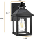 Auzev Solar Sconce Lights Outdoor Wall Mount Solar Porch Light Exterior - Image 6