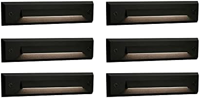 GKOLED 6-Pack Low Voltage LED Linear Step Lights, Black, 2700K by GKOLED