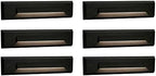 GKOLED 6-Pack Low Voltage LED Linear Step Lights, Black, 2700K by GKOLED