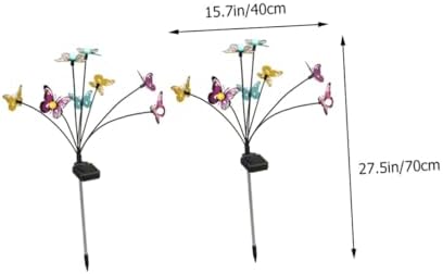 2pcs Butterfly Shape Solar Stake Light, Color Changing Garden Decor Xmas - Image 2