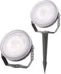 LED Landscape Spotlight, IP67 Waterproof 120V 3000K Edge-Lit Outdoor Spot Light, 270° Adjustable Bracket Thickened Aluminum Light for Yard Garden Tree Architectural Lighting (24 Watts (Gray)) by Unknown