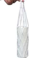 Mason Jar Hangers 10pcs Portable Coffee Cup Bag Hollow Out Bottle Practical Mugs Foldable Water Bags Woven Net Cover For Hanging Bottle(White) by Unknown