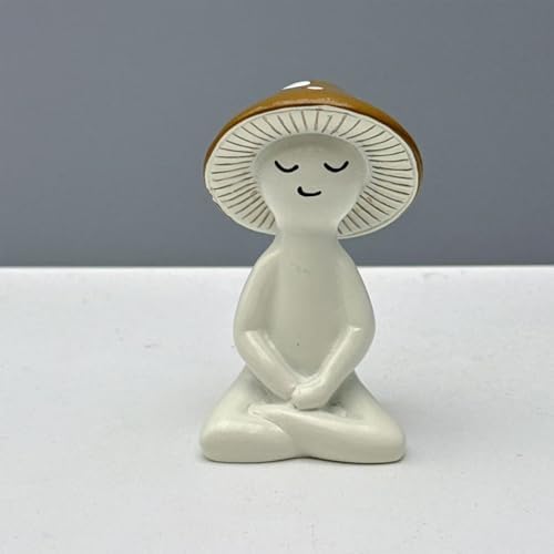Fairys Garden Miniatures Meditations Mushroom Figurine Garden Statue Decors Fairys Gardens Accessory Table Centrepieces Table Centrepieces - Image 5