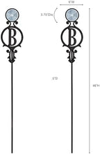 Touch of Class Pathways Driveway Marker Stake, Monogram, Black, Set of 2 - Image 3