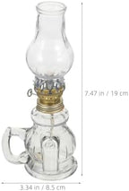 2pcs Vintage Kerosene Lantern with Glass Shade, 100ml Metal Lamp - Image 2