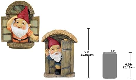 Design Toscano QL94281 Knothole Welcome Gnomes Garden Tree Sculptures, full color - Image 6