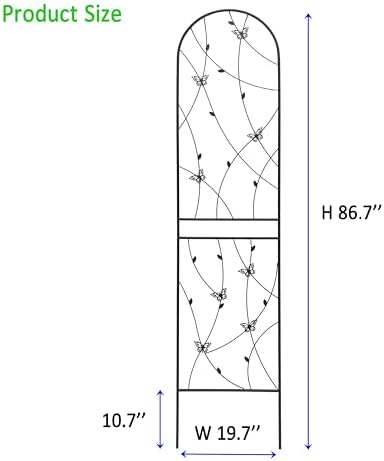 Garden Trellis for Climbing Plants Outdoor, 2-Pack 86" Metal Rustproof - Image 5