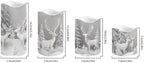 Flameless Pillar Candles with Remote and Color Changing Christmas Decorations for Home Fake Battery Operated Candle Electric LED Lights Candles for Home Kitchen Deer Snow - Image 2