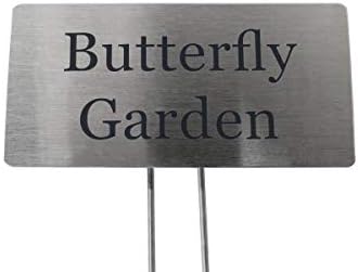 Stainless Steel Garden Sign. 4 x 2" rounded sign with a 10" stake. Great as a Garden Memorial or Plant Label (Stainless Steel, 4 x 2") - Image 5