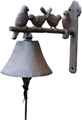 Dinner Bell,Cast Iron, Wall, Featured On an Antique Vintage ic Farmhouse Bracket Classic Cabin Metal Mount by Unknown
