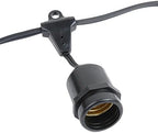 Novelty Lights 100 Feet Heavy Duty Light String, 50 Suspended E26 Sockets by NoveltyLights-LightExperts