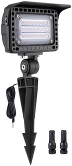 Gardenreet Landscape Flood Light - Low Voltage LED Wall Wash Light, Brightness & Warm White Cool White Adjustable, 12V Outdoor Aluminum Waterproof Black Wide Angle Lighting for Tree Wall Yard by Gardenreet