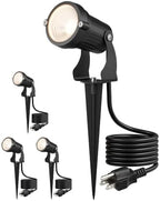 EDISHINE 4Pack 120V LED Landscape Spotlights, 3000K Plug-in Outdoor Lights by EDISHINE