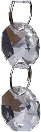 Chandelier Crystal Prisms Pendants 14mm Clear Crystal Octagon Beads Garland with Metal Connectors for wedding$home Decoration, Curtain, Chandelier, Accessories Chandelier Crystal Prisms Pendants (Col by Unknown