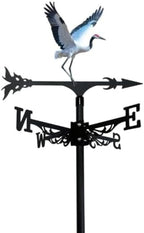 Metal Iron Art Rooster Weathervanes Rooftop Villa Wind Direction Indicator Vintage Fits Peacock Weather Vanes for Sheds Yard Pavilion (Red-Crowned Crane C) by Unknown