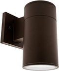 Maxxima Brown Cylinder LED Outdoor Wall Light, 840 Lumens, 3000K, Photocell by MaxximaLEDLighting