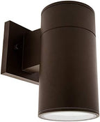Maxxima Brown Cylinder LED Outdoor Wall Light, 840 Lumens, 3000K, Photocell by MaxximaLEDLighting
