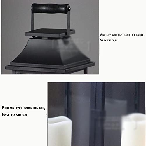 Candlestick Holders Candle Lantern, 未处理 Retro Vintage Wrought Iron Kerosene Oil Lamp Candle Lantern Decorative Hanging Lantern for Indoor Use Old Fashioned Metal Tabletop Lantern - Image 3