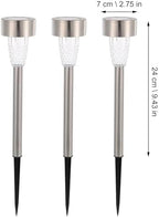 12pcs Solar Powered Path Lights Stainless Steel Waterproof for Yard Garden - Image 2