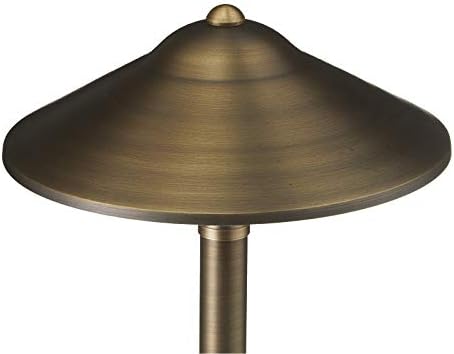 VOLT Max Spread 12V Brass Mini Path Light (15" Tall, 9" Shade), Bronze - Image 3