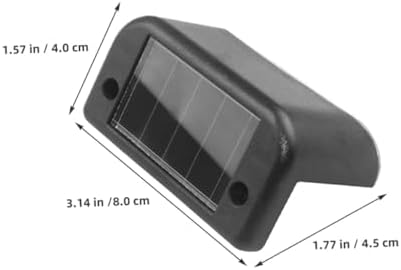 12pcs Solar Deck Lights for Stairs with Bright LED Waterproof Black - Image 2