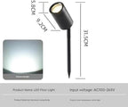 Building Exterior Wall Projector Light ，Ground-Mounted Insert， LED Beam Narrow Spotlights, IP66 Waterproof，COB Aluminum Spot Light for House Tree Garden Yard Uplighting(A-White) - Image 2