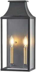 18" Medium Classic Outdoor Wall Light, House Exterior Sconce Lantern by ZMKMOK