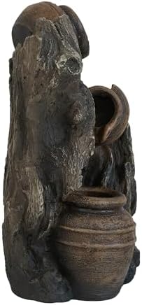 Decorative 3 Tier Water Fountain, Rustic Pot Design - Image 6