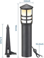 SUNVIE 2-Pack 3W LED Low Voltage Bollard Landscape Pathway Lights, Black - Image 7