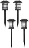 Lurrose Solar Pathway Lamp 4 Piece Set, LED Garden Lawn Lights, IP65 by Lurrose