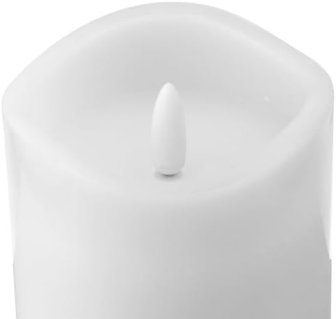 Stonebriar LED Pillar Candles — Remote & Timer, Real Wax Flameless Candles for Home Décor, Weddings & Events, Pack of 6, White, 3" x 6" - Image 3