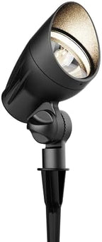 GOODSMANN Low Voltage Landscape Spotlights 5W LED Outdoor Floodlights 2700K Warm White Replaceable LED Outside Hardwired Lighting with Metal Stake Cable Connector Replaceable by GOODSMANN