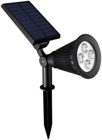 Solar Landscape Lights, 4 LED Solar Spotlights 2 in 1 Waterproof Security Light Solar Lights Outdoor for Tree,Patio,Yard (White) by Unknown