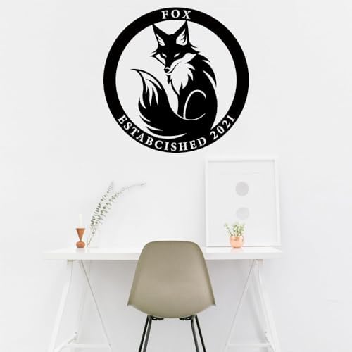 Custom Fox Metal Name Signs - Personalized Wall Art - Fox Signs - Housewarming Gift - Image 4