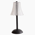 HEQET Cordless Table Lamps for Home,Table,Dining Room, Gold Rechargeable Lamps, USB Charge 12'' Tall LED Brass Portable Outdoor Indoor Table Lamp with Built-in Dimmer (Black-White) by HEQET